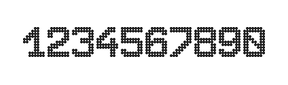 8×11数字点阵字体 ddN811AA0431