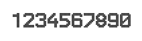 8×11数字点阵字体 ddN811AA0435