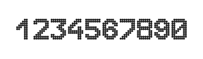 8×11数字点阵字体 ddN811AA0437