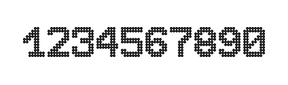 8×11数字点阵字体 ddN811AA0442