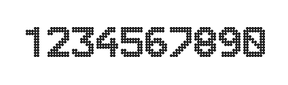 8×11数字点阵字体 ddN811AA0446