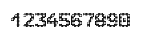 8×11数字点阵字体 ddN811AA0447