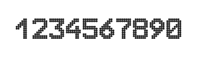 8×11数字点阵字体 ddN811AA0448
