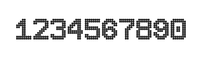 8×11数字点阵字体 ddN811AA0454