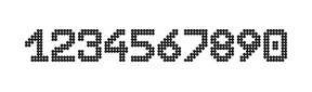 8×11数字点阵字体 ddN811AA0458