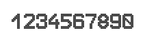 8×11数字点阵字体 ddN811AA0460