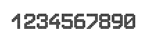 8×11数字点阵字体 ddN811AA0461