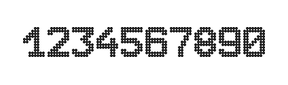8×11数字点阵字体 ddN811AA0465
