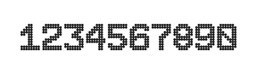 8×11数字点阵字体 ddN811AA0466