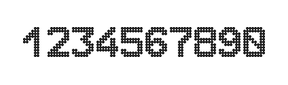 8×11数字点阵字体 ddN811AA0467