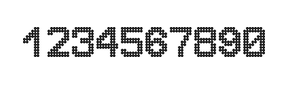 8×11数字点阵字体 ddN811AA0473