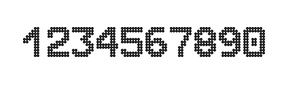 8×11数字点阵字体 ddN811AA0478