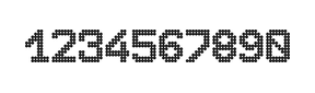 8×11数字点阵字体 ddN811AA0485