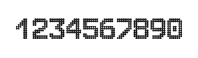 8×11数字点阵字体 ddN811AA0488