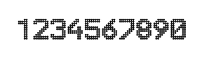 8×11数字点阵字体 ddN811AA0489