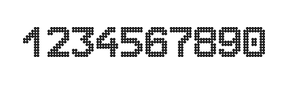 8×11数字点阵字体 ddN811AA0494