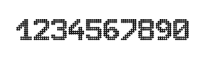 8×11数字点阵字体 ddN811AA0497