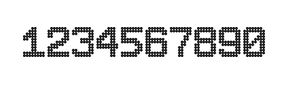 8×11数字点阵字体 ddN811AA0498