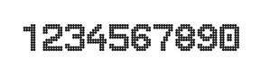 8×11数字点阵字体 ddN811AA0500
