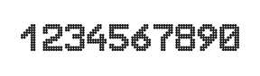 8×11数字点阵字体 ddN811AA0501