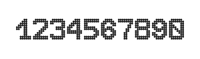 8×11数字点阵字体 ddN811AA0505