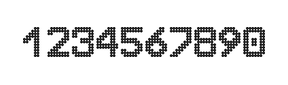 8×11数字点阵字体 ddN811AA0506