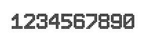 8×11数字点阵字体 ddN811AA0512