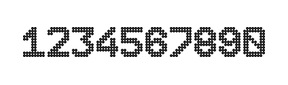 8×11数字点阵字体 ddN811AA0514