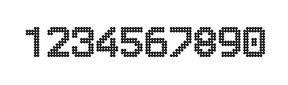 8×11数字点阵字体 ddN811AA0517