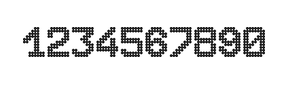 8×11数字点阵字体 ddN811AA0519