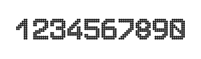 8×11数字点阵字体 ddN811AA0520