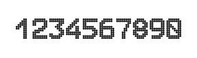 8×11数字点阵字体 ddN811AA0522