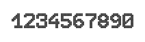 8×11数字点阵字体 ddN811AA0523