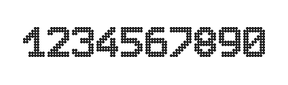 8×11数字点阵字体 ddN811AA0526