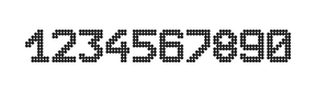 8×11数字点阵字体 ddN811AA0528