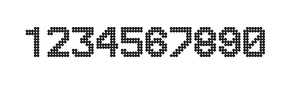 8×11数字点阵字体 ddN811AA0529