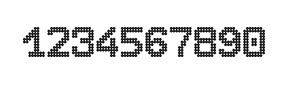 8×11数字点阵字体 ddN811AA0530