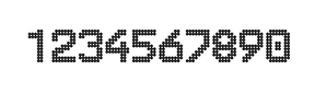 8×11数字点阵字体 ddN811AA0535