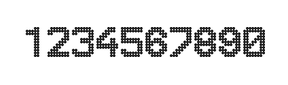 8×11数字点阵字体 ddN811AA0537