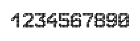 8×11数字点阵字体 ddN811AA0539