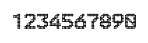 8×11数字点阵字体 ddN811AA0540