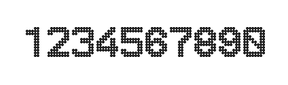 8×11数字点阵字体 ddN811AA0547