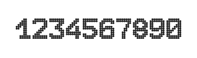 8×11数字点阵字体 ddN811AA0549