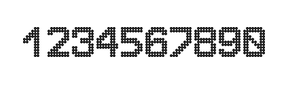 8×11数字点阵字体 ddN811AA0551