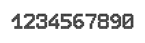 8×11数字点阵字体 ddN811AA0554