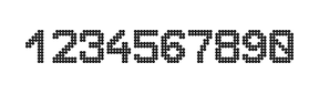8×11数字点阵字体 ddN811AA0555