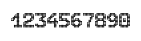 8×11数字点阵字体 ddN811AA0556