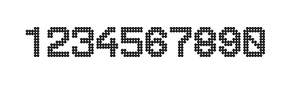 8×11数字点阵字体 ddN811AA0564