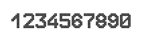 8×11数字点阵字体 ddN811AA0568
