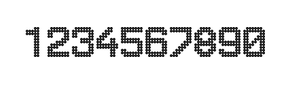 8×11数字点阵字体 ddN811AA0569